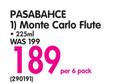 Pasabahce Monte Carlo Flute-225ml Per 6 Pack