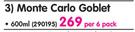 Pasabahce Monte Carlo Goblet-600ml Per 6 Pack
