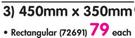 Supergrip Rectangular Plastic Tray Black-450mm x 350mm Each