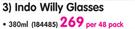 Indo Willy Glasses-380ml Per 48 Pack