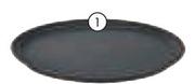 Supergrip Round Plastic Tray Black-350mm Each