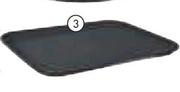 Supergrip Rectangular Plastic Tray Black-450mm x 350mm Each