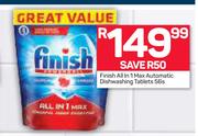Finish All In 1 Max Automatic Dishwashing Tablets-56s
