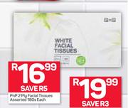 PnP 2 Ply Facial Tissues Assorted-180s Each