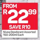 Nivea Deodorant-150-200ml Each