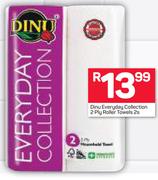 Dinu Everyday Collection 2 Ply Roller Towels-2's Pack