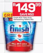 Finish All In 1 Max Auto Dishwashing Tablets-56's Pack