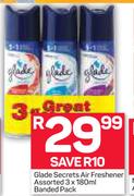 Glade Secrets Air Freshener Assorted Banded Pack-3 x 180ml