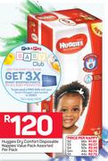 Huggies Dry Comfort Disposable Nappy Size 4-50s Per Nappy
