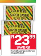 Garbie Super Saver Refuse Bags-20s Each