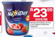 Danone Nutriday Low Fat Fruit Yoghurt 1Kg-Each