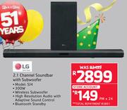LG 2.1 Channel Soundbar With Subwoofer SJ4