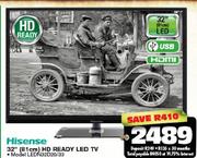 Hisense 32" 81cm HD Ready LED TV-LEDN32D20/33