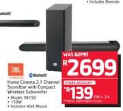 JBL Home Cinema 2.1 Channel Soundbar With Compact Wireless Subwoofer