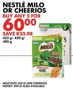 Nestle Milo Or Cheerios-2x425/450/490g