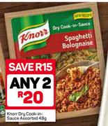 Knorr Dry Cook-In-Sauce 2X48g