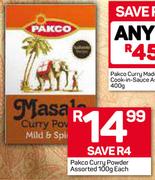 Pakco Curry Powder-100g Each