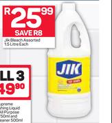 Jik Bleach Assorted-1.5Ltr Each