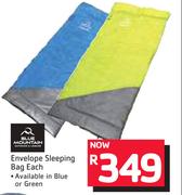 Blue Mountain Envelope Sleeping Bag-Each