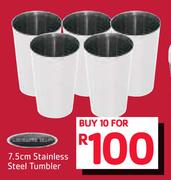 Leisurequip 7.5cm Stainless Steel Tumbler-For 10