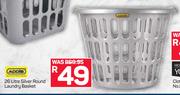 Addis 26L Silver Round Laundry Basket