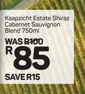 Kaapzicht Estate Shiraz Cabernet Sauvignon Blend-750ml 