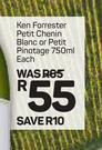 Ken Forrester Petit Chenin Blanc Or Petit Pinotage-750ml Each