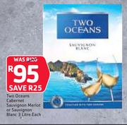 Two Oceans Cabernet Sauvignon Merlot Or Sauvignon Blanc-3Ltr Each