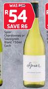 Spier Chardonnay Or Sauvignon Blanc-750ml Each