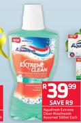 Aquafresh Extreme Clean Mouthwassh Assorted-500ml Each