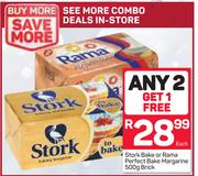 Stork Bake Or Rama Perfect Bake Margarine Brick-500g Each