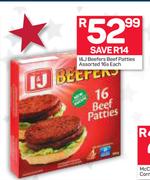 I&J Beefers Beef Patties-16's Each