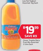 Clover Tropika Dairy Fruit Mix-2Ltr Each