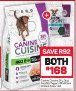 Cannie Cuisine Dry Dog Food 6/7Kg And Oral Care Chews Assorted-For Both