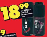 Axe Aerosol For Men Assorted- 150ml Each