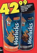 Horlicks Original/Chocolate Malt Food Drink-500g Each