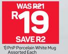 PnP Porcelain White Mug Assorted-Each