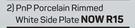 PnP Porcelain Rimmed White Side Plate