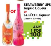 Strawberry Lips Tequila Liqueur Or La Peche Liqueur-Each
