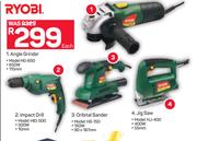 Ryobi Angle Grinder/Impact Drill/Orbital Sander/Jig Saw-Each