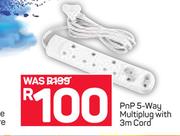 PnP 5-Way Multiplug With 3m Cord
