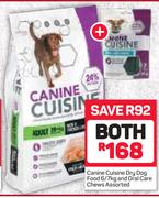 Cannie Cuisine Dry Dog Food-6/7Kg & Cannie Cuisine Oral Care Chews Assorted-Both For