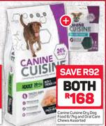 Cannie Cuisine Dry Dog Food-6/7Kg & Cannie Cuisine Oral Care Chews Assorted-Both For