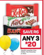 Nestle Light Bar One, Kitkat, Tex, Smarties Or Aero-For 3