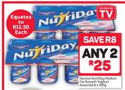 Danone Nutriday Medium Fat Smooth Yoghurt Assorted-2 x 6 x 100g