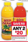 Wild Island Flavoured Dairy Mix Concentrated Assorted-2 x 1Ltr