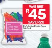 PnP Jumbo Plastic Pegs 50 Pack