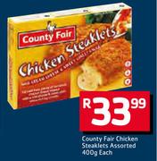 Country Fair Chicken Steaklets-400g Each