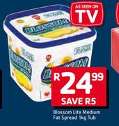 Blossom Lite Medium Fat Spread Tub-1kg