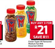 Clover Super M Flavoured Medium Fat Milk-3x300ml